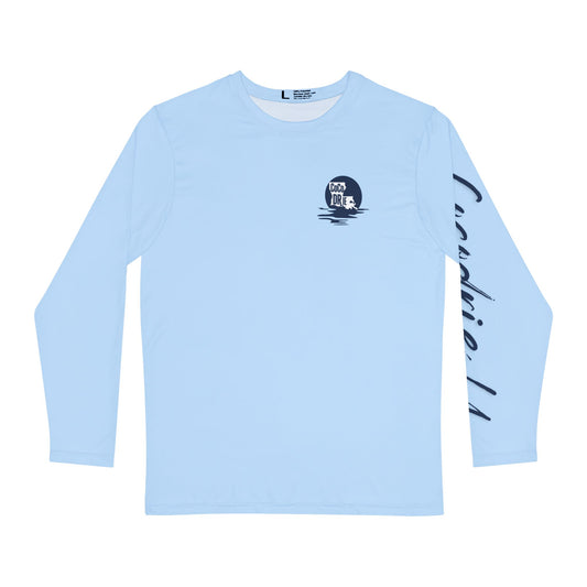 Long Sleeve Fishing Shirt - Ice Blue - Navy Cocodrie LA Collection