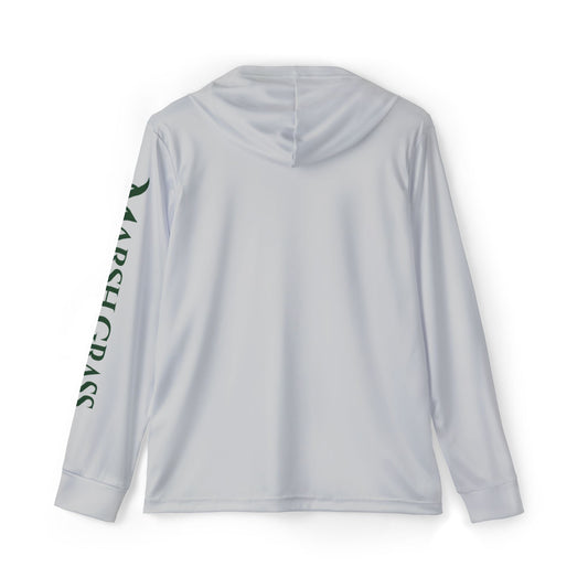 Hooded Long Sleeve Performance Shirt – Grey - Marsh Grass Outfitters Collection