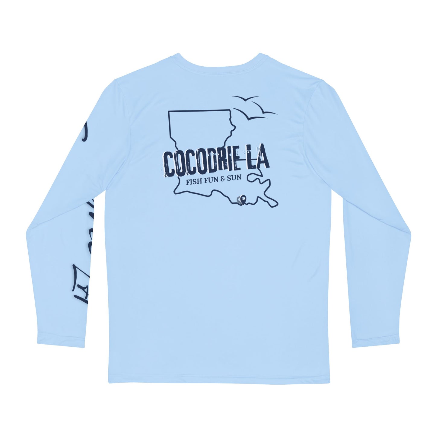 Long Sleeve Fishing Shirt - Ice Blue - Navy Cocodrie LA Collection