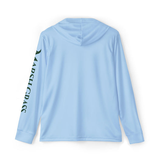 Hooded Long Sleeve Performance Shirt – Ice Blue - Marsh Grass Outfitters Collection