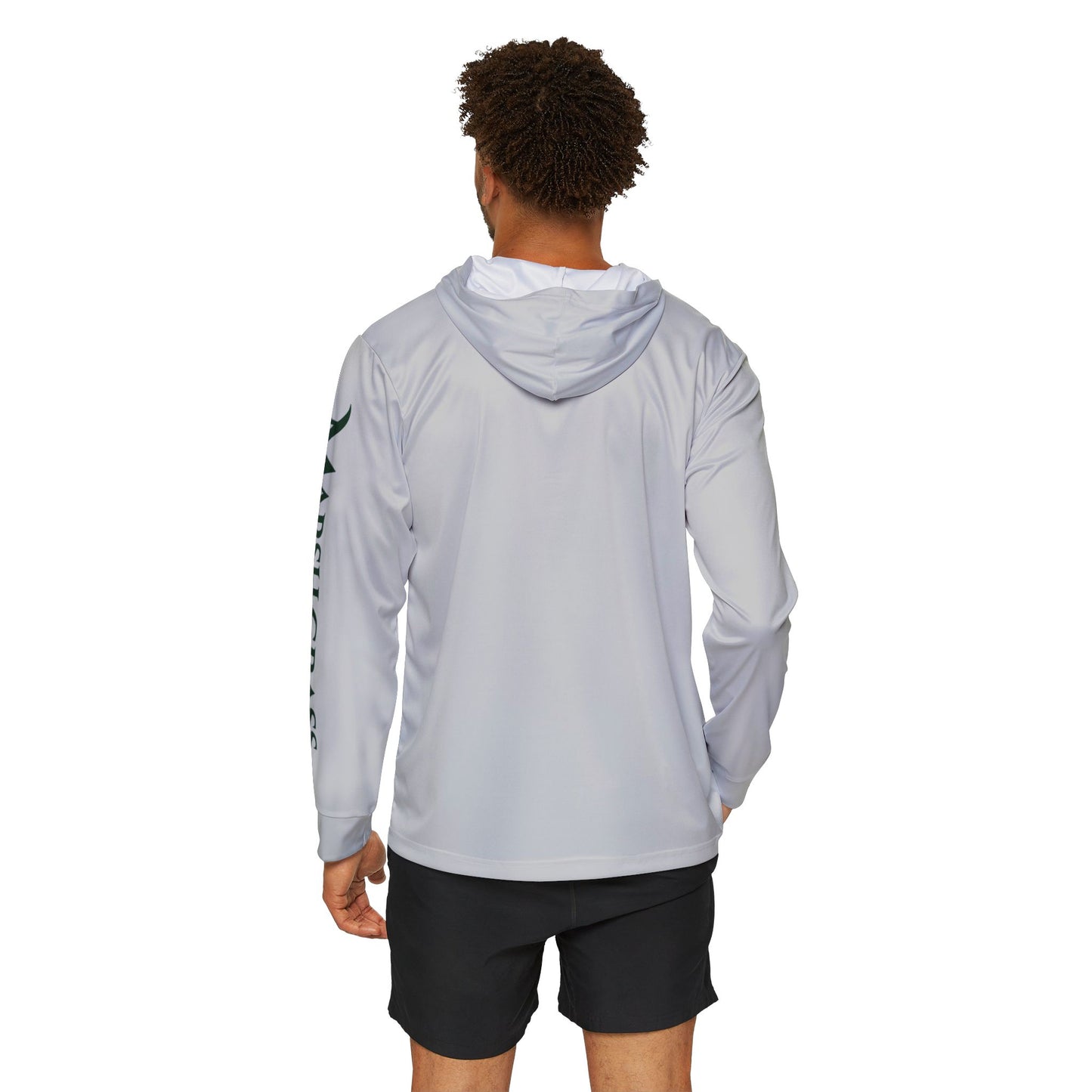 Hooded Long Sleeve Performance Shirt – Grey - Marsh Grass Outfitters Collection