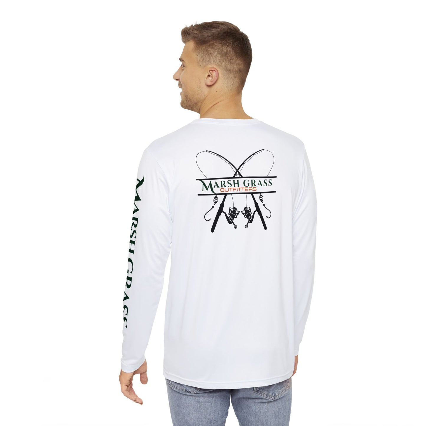 Long Sleeve Fishing Shirt - White - Marsh GrassOutfitters Collection