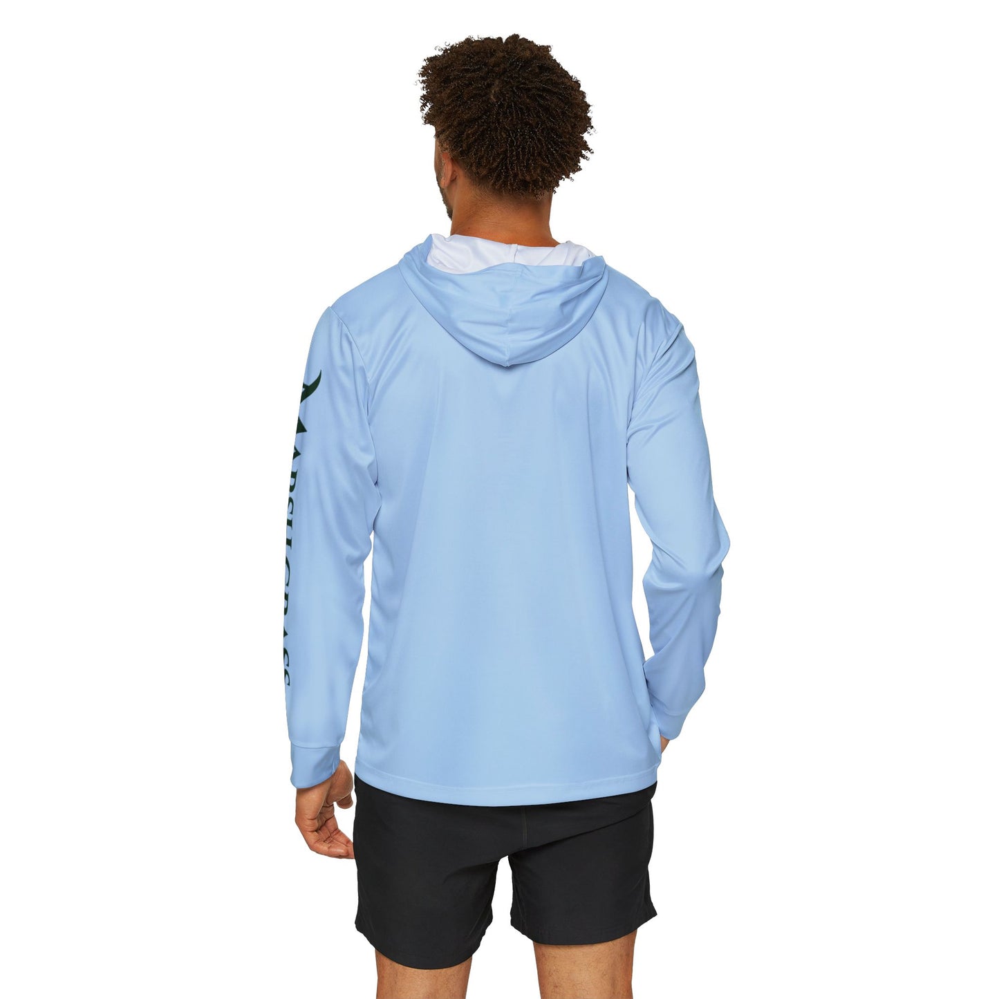 Hooded Long Sleeve Performance Shirt – Ice Blue - Marsh Grass Outfitters Collection