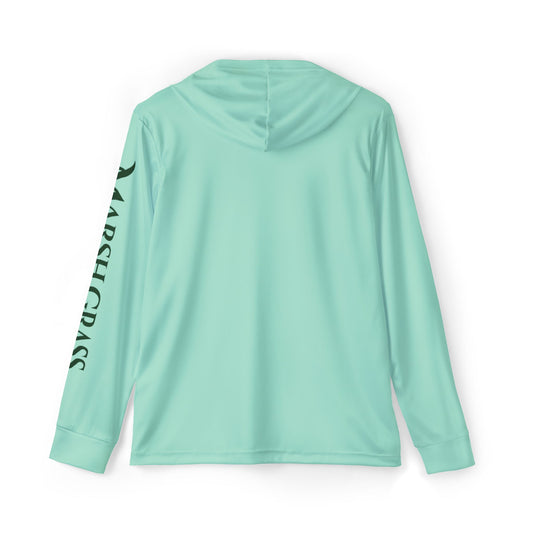 Hooded Long Sleeve Performance Shirt – Seafoam Green - Marsh Grass Outfitters Collection