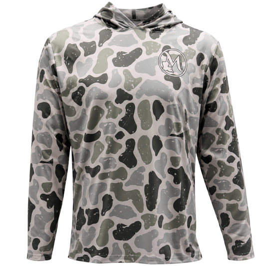 Youth Green Camo Hooded Performance