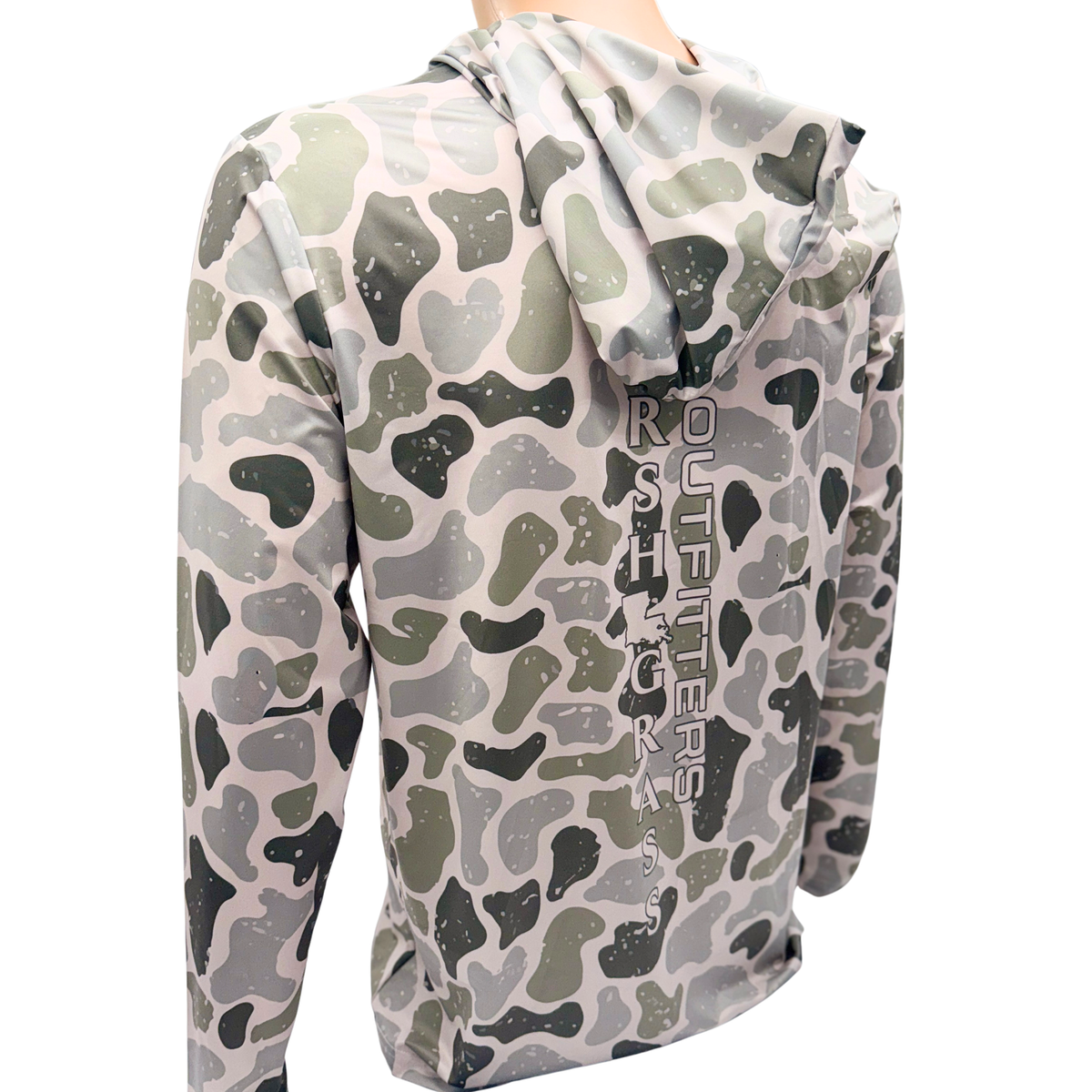 Green Camo Hooded Performance Longsleeve