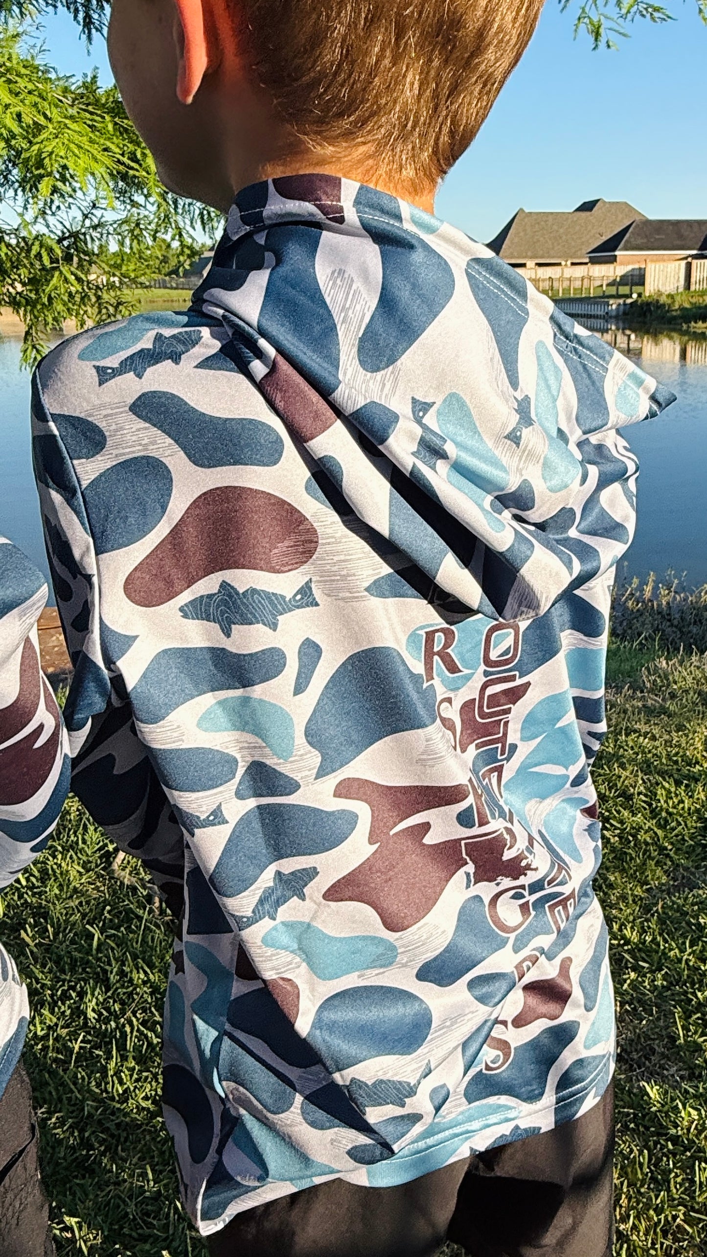 Youth Blue Camo Performance Shirts