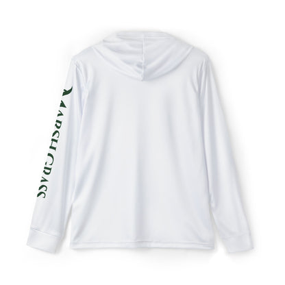 Hooded Long Sleeve Performance Shirt – White - Marsh Grass Outfitters Collection