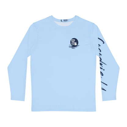 Long Sleeve Fishing Shirt - Ice Blue - Navy Cocodrie LA Collection