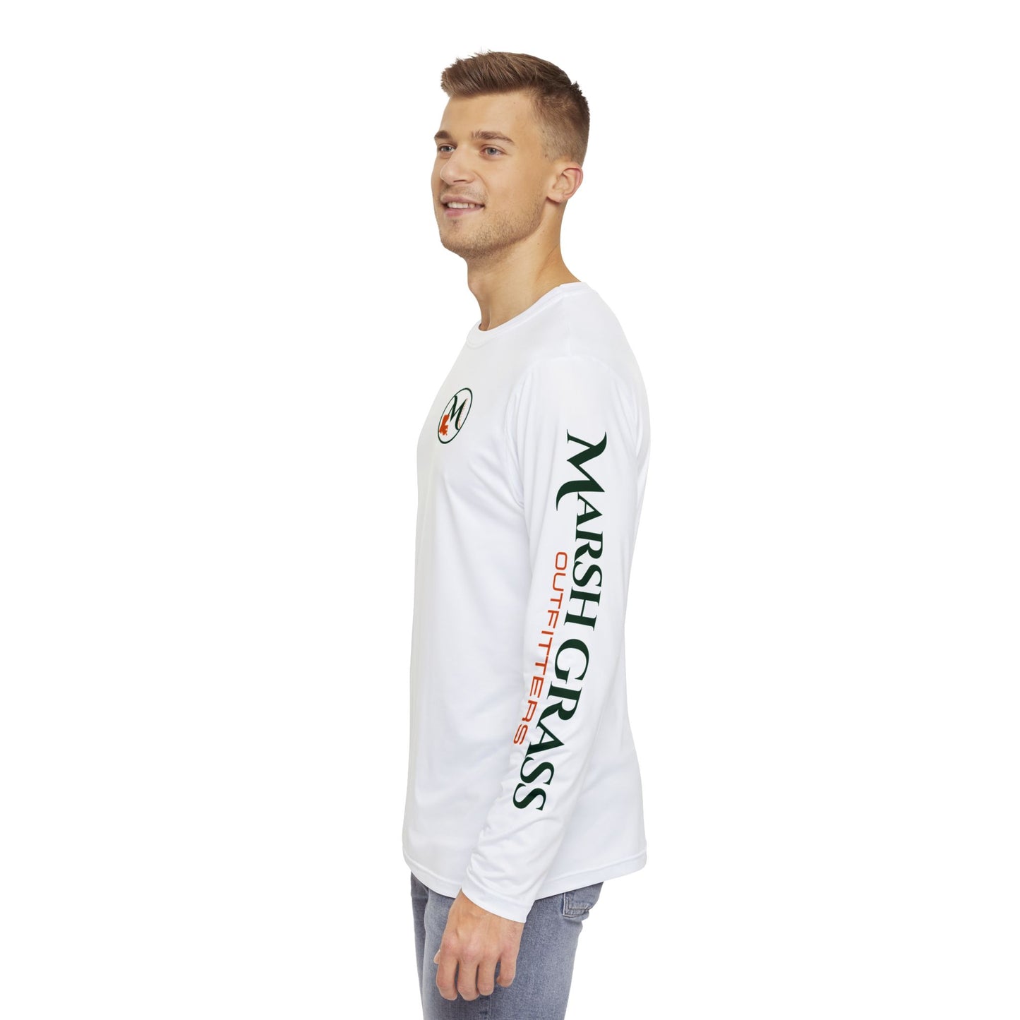 Long Sleeve Fishing Shirt - White - Marsh GrassOutfitters Collection