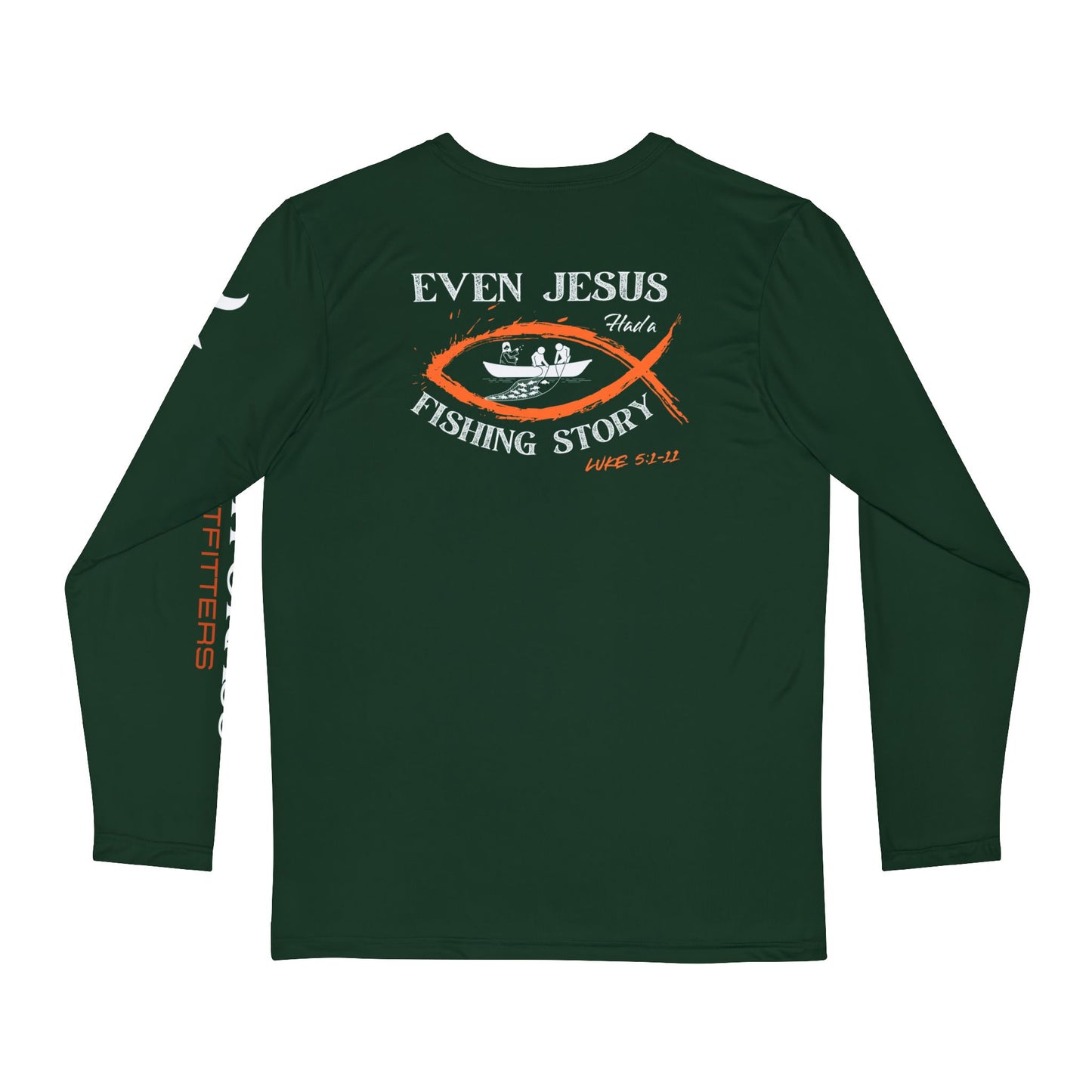 Luke 5:1-11 Long Sleeve Fishing Shirt - Hunter Green - Marsh GrassOutfitters Collection