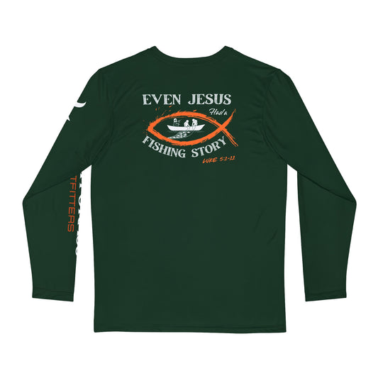 Luke 5:1-11 Long Sleeve Fishing Shirt - Hunter Green - Marsh GrassOutfitters Collection