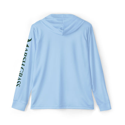 Hooded Long Sleeve Performance Shirt – Ice Blue - Marsh Grass Outfitters Collection