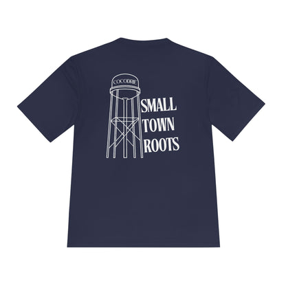 Navy Small Town Roots T-Shirt Moisture-Wicking Shirt