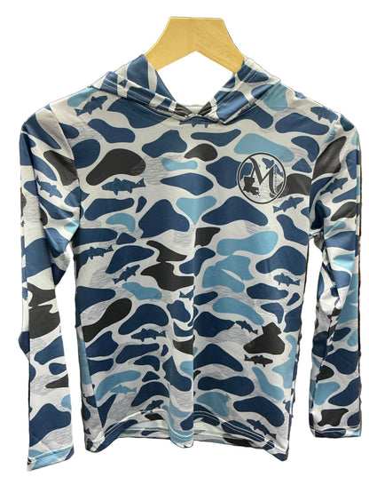 Youth Blue Camo Performance Shirts