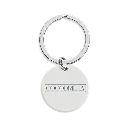 Engraved Stainless Steel Round Keychain — Small Town Roots