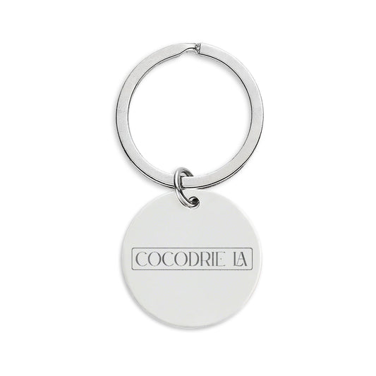 Engraved Stainless Steel Round Keychain — Small Town Roots