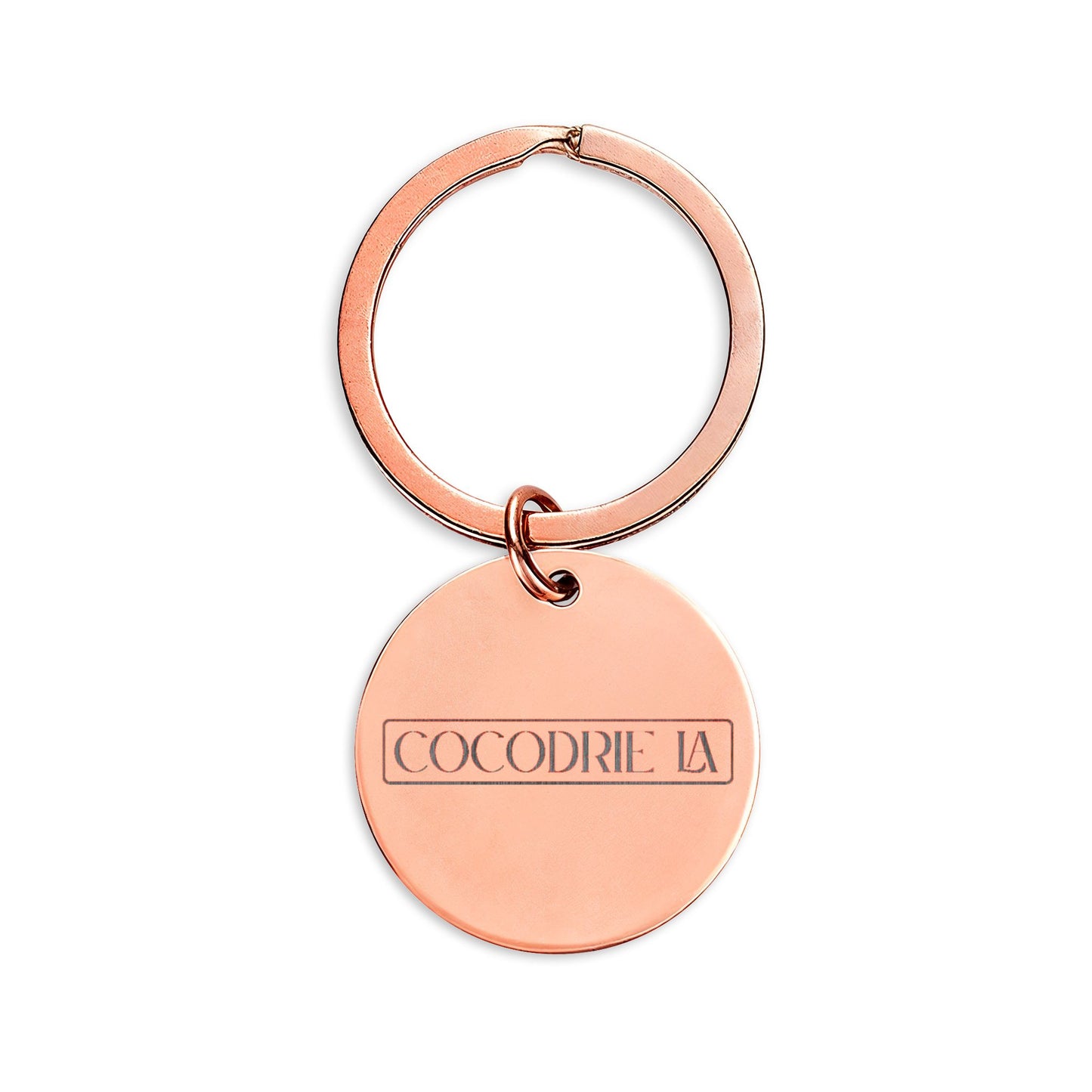 Engraved Stainless Steel Round Keychain — Small Town Roots