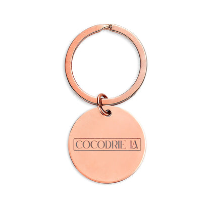 Engraved Stainless Steel Round Keychain — Small Town Roots