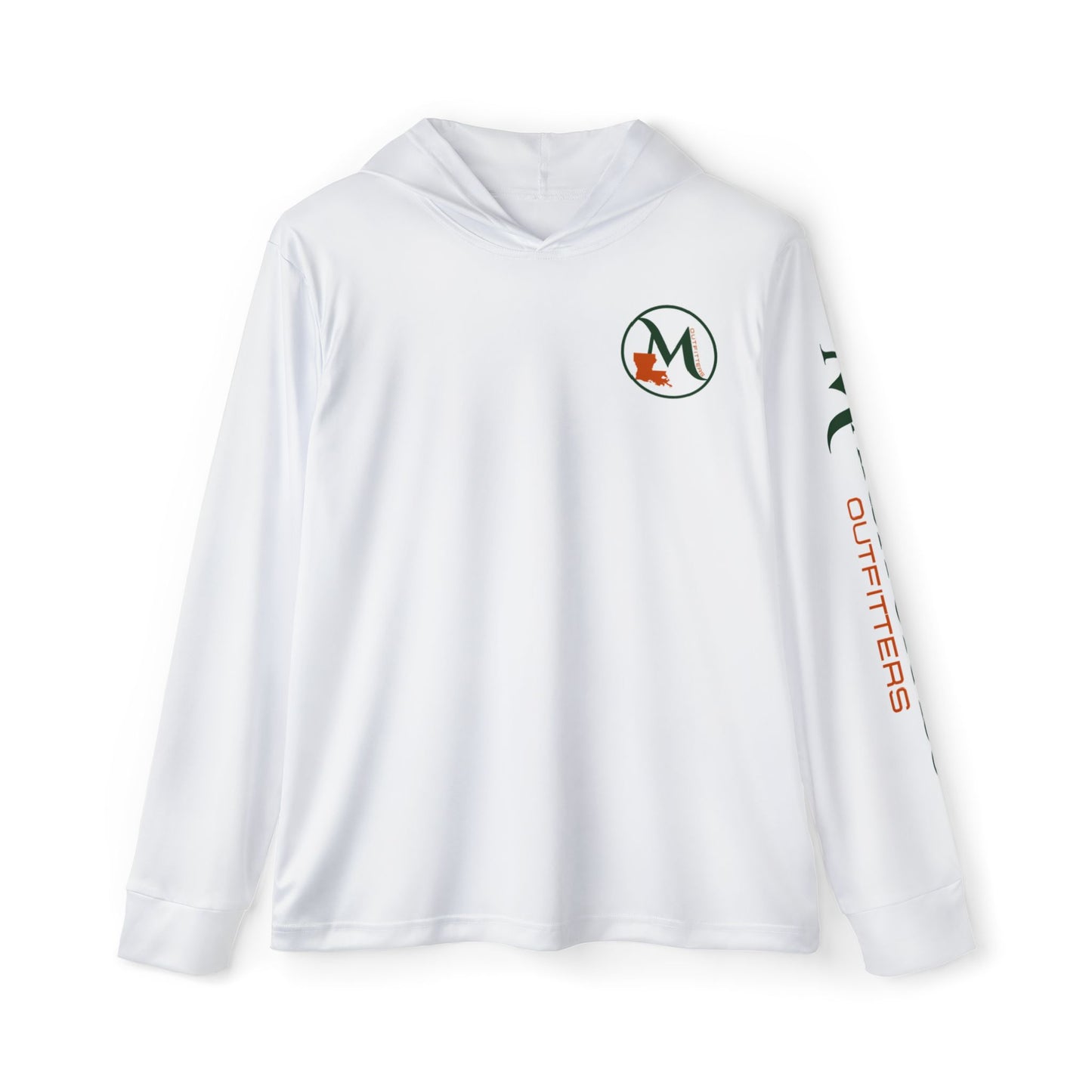 Hooded Long Sleeve Performance Shirt – White - Marsh Grass Outfitters Collection