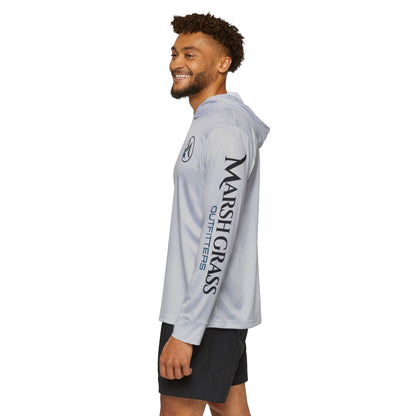 Luke 5:1-11 Hooded Long Sleeve Performance Shirt – Grey - Marsh Grass Outfitters Collection