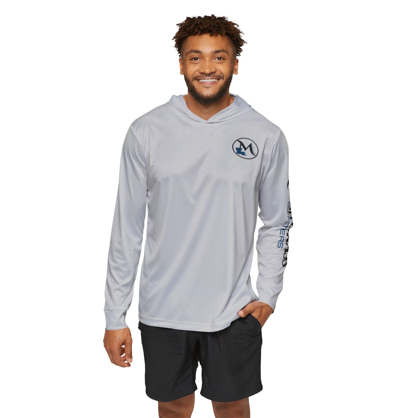 Luke 5:1-11 Hooded Long Sleeve Performance Shirt – Grey - Marsh Grass Outfitters Collection