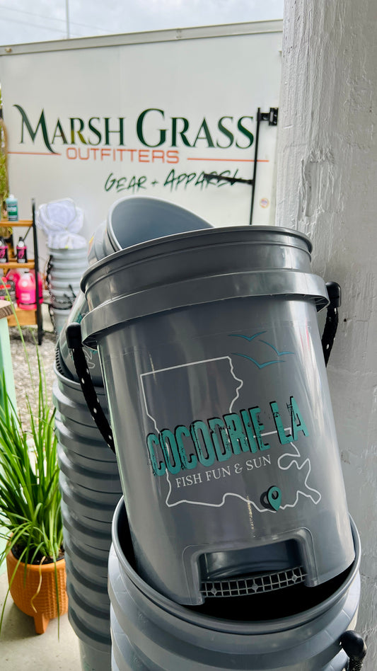 Grey - Cocodrie LA 5gal Bucket