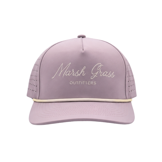 Embroidered Light Pink Rope Hat