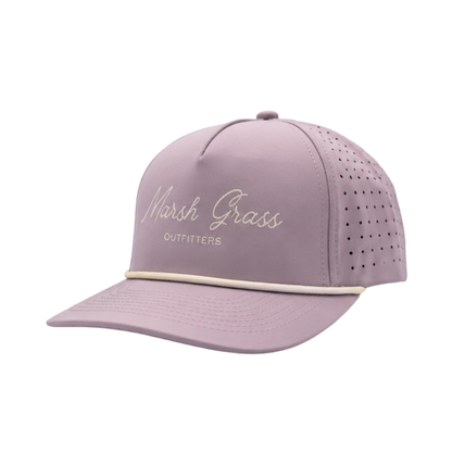 Embroidered Light Pink Rope Hat
