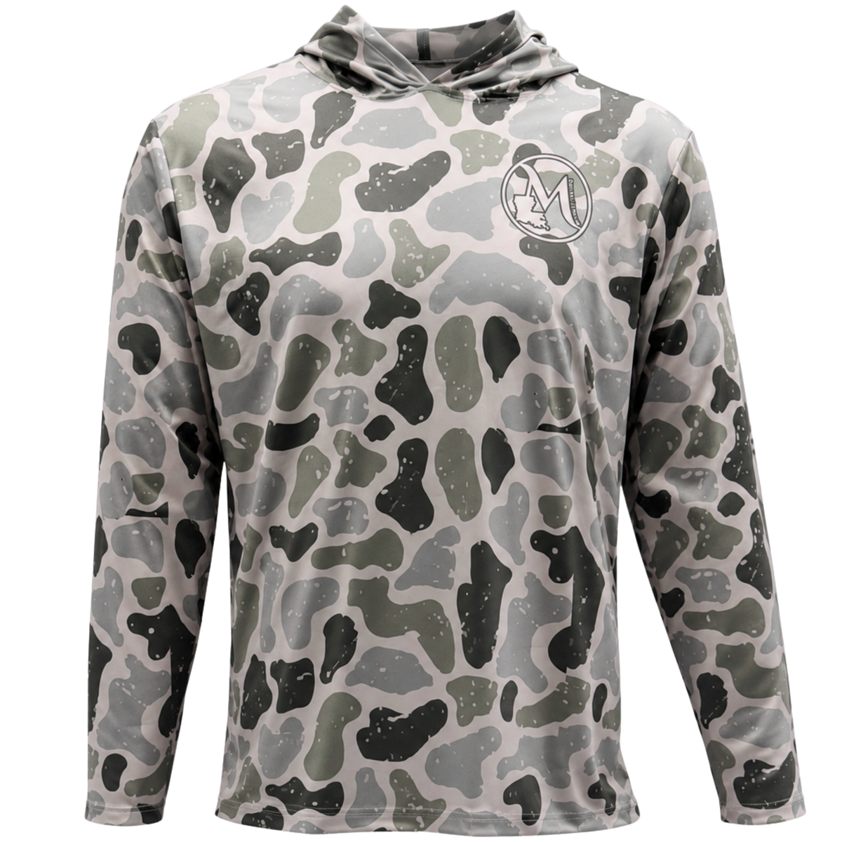 Green Camo Hooded Performance Longsleeve