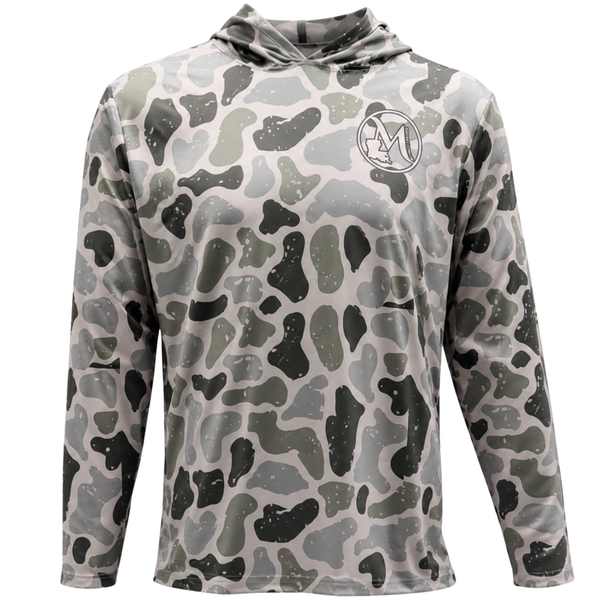 Green Camo Hooded Performance Longsleeve