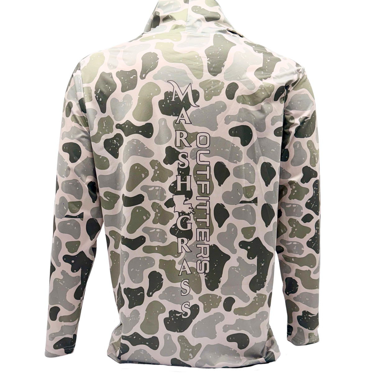 Green Camo Hooded Performance Longsleeve