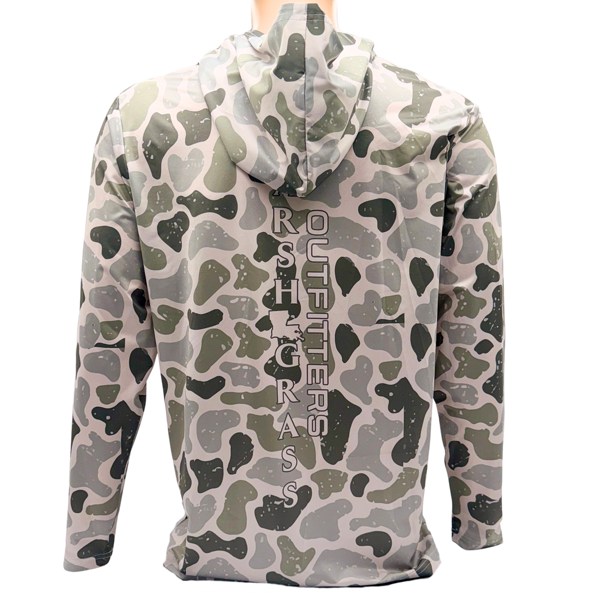 Green Camo Hooded Performance Longsleeve