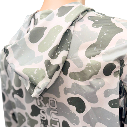 Green Camo Hooded Performance Longsleeve