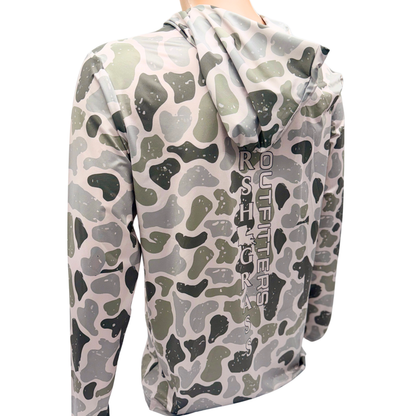 Green Camo Hooded Performance Longsleeve
