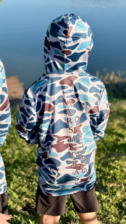 Youth Blue Camo Performance Shirts