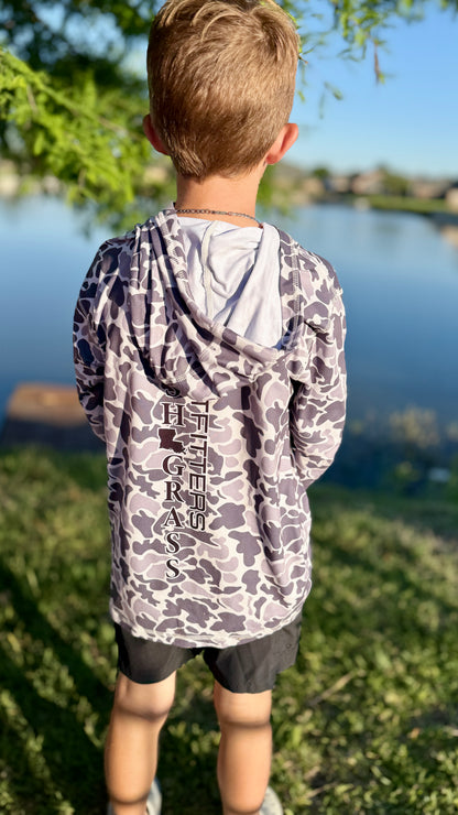 Youth Dusty Gray Hooded Lifestyle Shirt