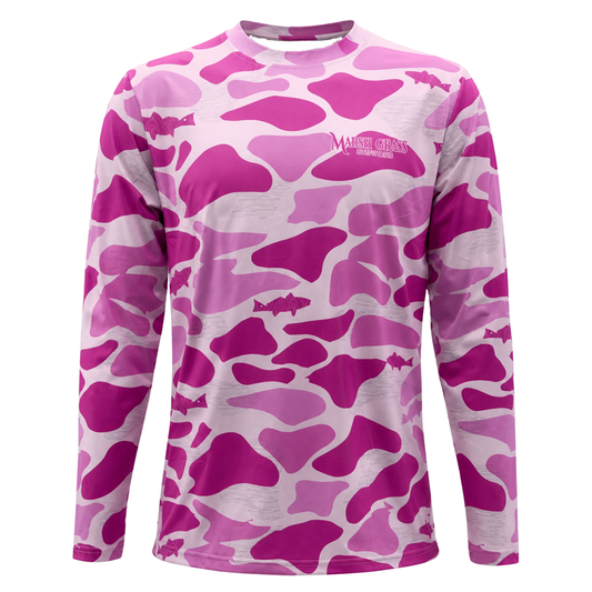 Adult Rose Camo Performance Long Sleeve