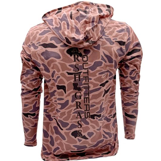 Youth Claystone Camo Hooded Lifestyle Shirt